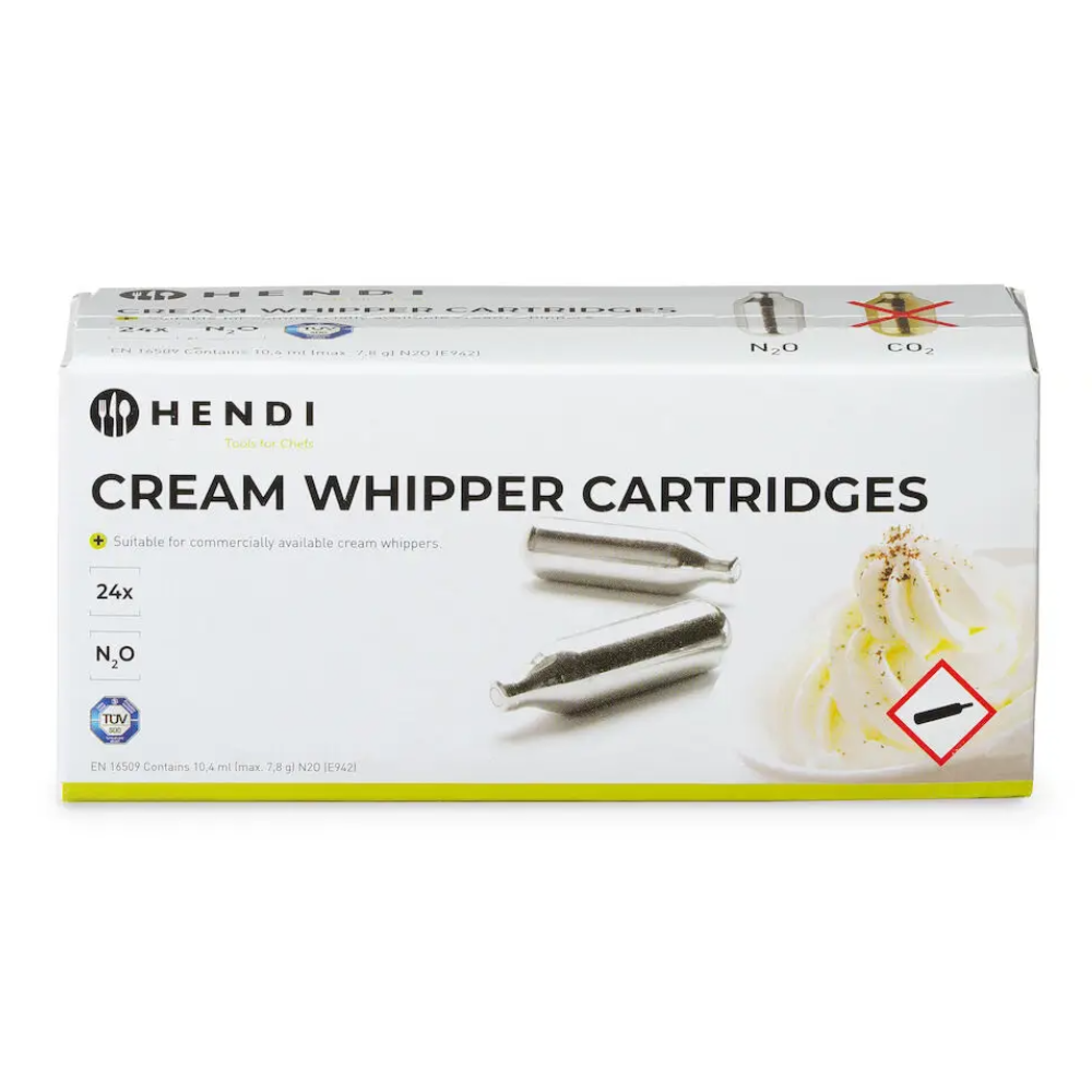 Hendi N2O Cream Chargers - Case 600pcs (24pc Boxes)